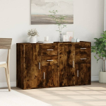 puhvetkapid 2 tk,lisakapp suitsutatud tamm, 60 x 31 x 70 cm, tehispuit CFE931694