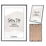 Raam 50x70 fotoraamid B2 must alumiinium
