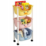 Plastikust riiulitel k&auml;ru lastetoa kapp loomad 85x37,5x25,5cm Po18