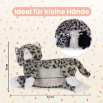 Mamanimals Kass, pehme m&auml;nguasi 3 kassipojaga, kassipojad peidus k&otilde;hus lukuga, magnetilised lutid imetamiseks, kvaliteetne pl&uuml;&uuml;sm&auml;nguasjade komplekt lastele, kingitus lastele