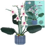 Ehitusplokid Lille orhidee potis virnastamine Flower 728 el.