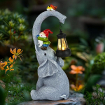 Elevant kuju p&auml;ikeselaternaga - aia kaunistus, dekoratsioon