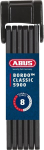Abus Bordo Classic 5900/90 St kokkupandav lukk lukukotiga - karastatud terasest jalgrattalukk - Abus turvalisuse tase 8