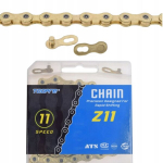 Toopre jalgrattakett Z11 1/2" x 11/128" 116l kuldne koos &uuml;hendusl&uuml;liga