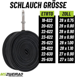 Schwalbe Sv15 jalgratta sisekummid 40 mm 28 tolli (18/28-622/630) koos 3 Mszweirad rehviheeblite komplektiga, 2 tk