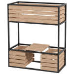 Kahe korruseline likkekast Outsunny, 83 x 39 x 100 cm, pruun, Ruda