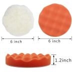 150 mm poleerimisk&auml;snade komplekt autole, 8-osaline poleerimispadja k&auml;sn, auto poleerimispadjad juhtmeta kruvikeerajale, poleerimismasin, poleerimispadja, puuriga poleerimine, lihvimine, vahatamine