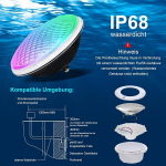 Kollniun Led basseini valgustid Par56 42 W veealune Rgb valgusti puldiga, ujumisbasseini valgustid, 12 V Ac/dc Ip68