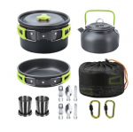 Matkatoitlustusvarustus OutdoorChef 18-osaline komplekt kahele