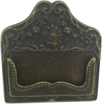 Artigianatodaloise - Antiikmessingist visiitkaardi hoidja, k&auml;sit&ouml;&ouml;, valmistatud Itaalias, poleeritud messing