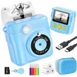 Kiirkaamera printeriga lastele, digitaalne + 3 rulli + 32gb kaart