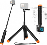 Auykoo ujuv k&auml;epide, selfipulk, statiiv, veekindel, pikendatav selfi-monopod kaameratele Go Pro Hero 13 12 11 10 9 8 7 6 5 4 3, 3+ Dji Action 5 Pro Action 4/3 Insta360 Action