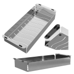 Terasest valamu Granitan kraanikaussi 42 x 18 cm inox