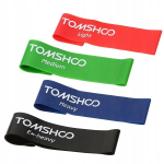 Tomshoo resistance band treeninglintide komplekt - 4 tk