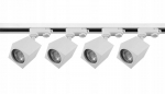 Kolmefaasiline siinikomplekt 2m siin + 4 Led Gu10 lampi, valge