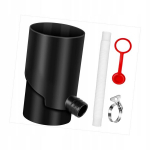 Vihmavee koguja reguleeritava voolikuga, 10 cm, must