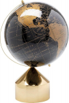 Kare Design dekoratiivne objekt Globe Top, must, kuldne, gloobus, roostevabast terasest raam, dekoratsioon elutuppa, raamaturiiulisse, 47 x 30 x 30 cm (k x L x S)