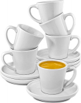 Espressotasside komplekt alustassidega, 6 tk., 70 ml