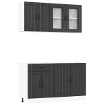 4-osaline k&ouml;&ouml;gikapi komplekt Kalmar, must, tehispuit CFE59435