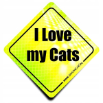 Helkurkleebis I Love My Cats Neon kuni 300m