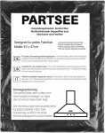 &Otilde;hupuhasti filter Partsee 1 x pliidikupu filter aktiivs&ouml;e ja rasvafiltriga, universaalne s&ouml;efilter pliidikupudele, saab l&otilde;igata sobivasse suurusesse, 57 x 47 x 1,7 cm, asendusfilter pliidikupule, must +
