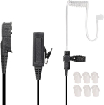 Hoornie raadiosaatja peakomplekt, &uuml;hildub Motorola Dp seeria raadiosaatjatega | Kevlariga tugevdatud kaabel | Motorola Dp2400, Dp2600, Dp3441, Dp3661, Xpr3300, Xpr3500 jaoks | Komplektis 12 k&otilde;rvatroppi