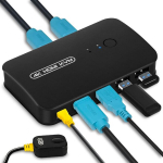 Hdmi Kvm l&uuml;liti 2 arvutile, 4k@30hz, Usb v&auml;lisseadmed