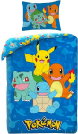 Voodipesukomplekt Pokemon Pikachuga, Glumanda, 140x200cm