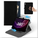 Mama Mouth &uuml;mbris Lenovo Tab P11 2nd Gen 11.5 tolli 2023 jaoks, 360&deg; p&ouml;&ouml;ratav eemaldatav alus, nahast tahvelarvuti &uuml;mbris pliiatsi hoidjaga, p&otilde;rutuskindel auto une/&auml;rkveloleku klappidega kaitse&uuml;mbris kotiga, must, sinine