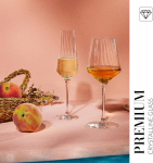 Krosno - kristall&scaron;ampanjaklaaside komplekt, 4 tk, 200 ml, avant-garde kollektsioon Lumi - prosecco klaasid, modernsed - n&otilde;udepesumasinas pestavad