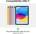 Fogari klaviatuuriga &uuml;mbris Ipad 10. p&otilde;lvkonnale 2022/11. p&otilde;lvkonnale A16 2025 (10,9/11 tolli), Qwertz saksa magnetiline eemaldatav klaviatuuri &uuml;mbris Ipad 11./10. p&otilde;lvkonnale, kollane
