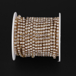 10 meetrit tihe kett kristallidega A-&auml;&auml;rise k&uuml;&uuml;niskett isetegemise k&auml;sit&ouml;&ouml;ks &Otilde;mblemine Ehtevalmistamine Kaelakee K&auml;ev&otilde;ru Kingad R&otilde;ivad Kotid Rohimine Isetegemise kaunistus [kuldne] Kaunistused