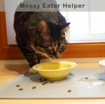 Meow&woof Premium silikoonist koeratoidu matt, libisemiskindel, veekindel kausimatt koertele, kassidele, 48 x 30 cm, lemmikloomaalus toidule, veele, koerakausi matt, kausimatt hoiab &auml;ra mahavalgumise, hall