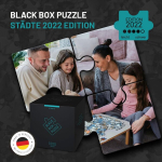 Black Box pusle 1000 t&uuml;kki, Blackbox pusle &uuml;llatusmot&uuml;hviga ilma &scaron;abloonita, v&otilde;imatu pusle raske t&auml;iskasvanutele ja lastele alates 14. eluaastast, Puzzle Box linnade 2022. aasta v&auml;ljaanne