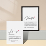 Definition plakatid ja kunstiprindid | j&otilde;ulukingitused &otilde;ele | Seinapildid elutuppa | J&otilde;ulukink &otilde;ele s&uuml;nnip&auml;eva seinakaunistus elutuppa Din A4 koos musta raamiga