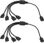 Emagtech 2-osaline kaabel Argb 3-pin 1 kuni 4 emane-isane splitterkaabel vesijahutusega jahutile arvutikorpuse Cpu jahuti korpuse ventilaatorile 5 V 33 cm