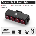 Mootorratta tarvikud tagatuli Multi LED IP66 tagatuli automaatse k&auml;ivituse/seiskamise pidurdusandur, ruut-4 p&otilde;hi