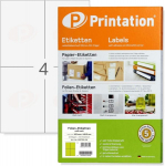 Printation 105 x 148,5 mm ilmastikindlad kileetiketid 105 x 148,5 mm matt valge - 10 lehte - 4 isekleepuvat etiketti A4 lehel A6 40 isekleepuvat etiketti prinditavad 105 x 148,5 laserprinter veekindel