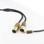 Hansnby 4,4 mm tasakaalustatud isane kuni 2 Xlr isane topelt Xlr isane heliadapteri kaabel 4,4 mm tasakaalustatud kaabel 6n Occ vask h&otilde;betatud kaabel p&auml;hklipuu puidust kest 1 m/3,3 jalga/39 tolli