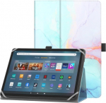 Hoyixi universaalne &uuml;mbris 9&ndash;10,1-tollisele tahvelarvutile Fire Hd 10 ja Fire Hd 10 Plus koos aluse, kausta ja k&auml;erihmaga, kaitse&uuml;mbris 9&ndash;10,1-tollisele Samsung Lenovo Android tahvelarvutile &ndash; sinine marmor