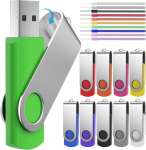 USB pulk Febniscte usb 64 gb m&auml;lupulk, 10 tk usb-m&auml;lupulkade komplekt, kaasaskantavad, m&auml;lupulgad usb 2.0 64 gb mitmev&auml;rvilised, pliiatsidraivid andmesalvestus v&auml;rviline, m&auml;lupulk 10 &uuml;hiku n&ouml;&ouml;ridega kingitus perele