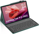 Occtingkind, klaviatuur Lenovo P12 jaoks, klaviatuuriga &uuml;mbris Lenovo Tab P12 2023 12.7 tolli jaoks, magnetiline eemaldatav Bluetooth klaviatuur, Qwertz paigutus, Usb C, tumeroheline