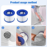 Mizikuu 4 tk asendusfiltrite komplekt mspa whirlpoal, s1 filtrikassett veefilter t&auml;ispuhutavatele basseinidele mullivanni filter kuumadele u paatidele spa 74 x 107 mm
