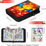 Kollektsion&auml;&auml;ri album pokemon kaartidele, 400 kaardi kauplemiskaardi album 4 taskut 50 lehek&uuml;lge kollektsion&auml;&auml;ri kaust kvaliteetne veekindel pu nahast kaardikollektsiooni kollektsion&auml;&auml;ri raamatu kingitus lastele (3phl)