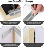 Srjqxh Z-klambrid riputamiseks, riputussiin Z-profiil alumiinium, seinakapi kinnitust saab kasutada molbertite, kellade, tahvlite ja kunstiteoste riputamiseks