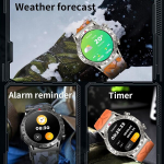 S&otilde;jaline nutikell meestele telefonifunktsiooni, kompassi, taskulambi, k&otilde;rgusem&otilde;&otilde;tja, baromeetriga, 1,43-tolline amoled vastupidav v&auml;litingimustes jooksmise kell android ios jaoks
