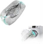 Korduvkasutatav pesukott jalan&otilde;udele, kaitsev v&otilde;rk igat t&uuml;&uuml;pi jalan&otilde;udele pesumasinas (1 tk, hall)