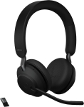 Jabra Evolve2 65 juhtmevabad Pc k&otilde;rvaklapid koos laadimisalusega, m&uuml;rasummutusega, Microsoft Teams sertifitseeritud stereo k&otilde;rvaklapid pikaajalise akuga, Usb-a Bluetooth adapter, must