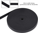 Ashata Ajastusrihm 3d-printerile, 1m/2m//5m/10m kummist ajastusrihma rihmaseib, tarvikud, 10 mm laiune s&uuml;nkroonrihm 3d-printerile, must (5 meetrit)