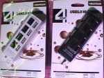 Usb 4 pordiga l&uuml;liti individuaalse juhtimisega igale pordile &ndash; usb 2.0 pordiga voolupesa hdd dubleerimiseks. x mac ja wind jaoks.